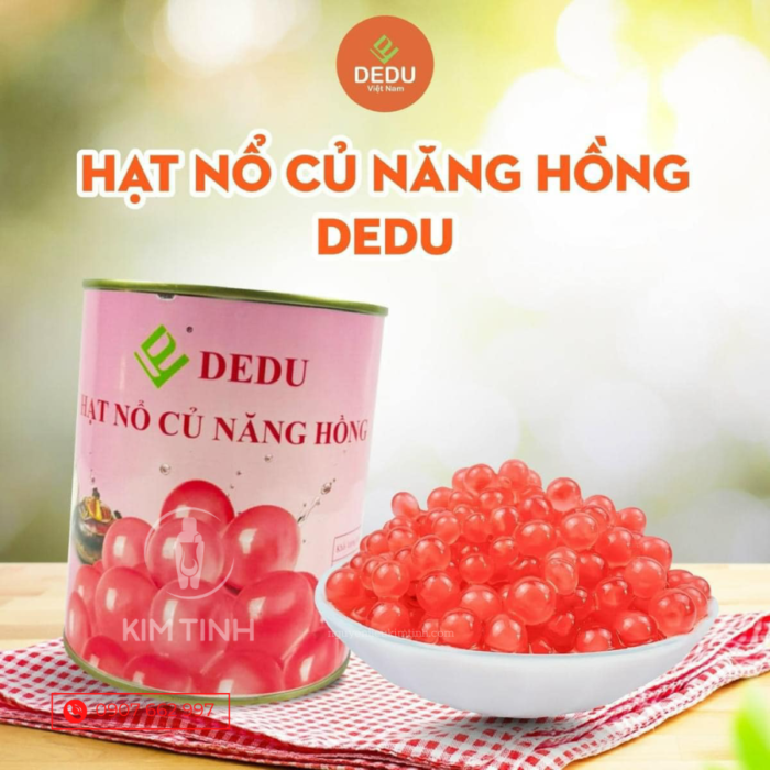 Hạt Nổ Củ Năng Hồng Dedu Nam Phát 900gr - Ảnh 2