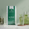 Jasmine green tea packaging and beverage