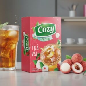 Với quy cách 240g/hộp và 30 hộp/thùng, trà hòa tan Cozy hương vải là lựa chọn tối ưu cho mua sỉ – phân phối – dùng số lượng lớn, giúp tiết kiệm thời gian pha chế và chi phí vận hành.
