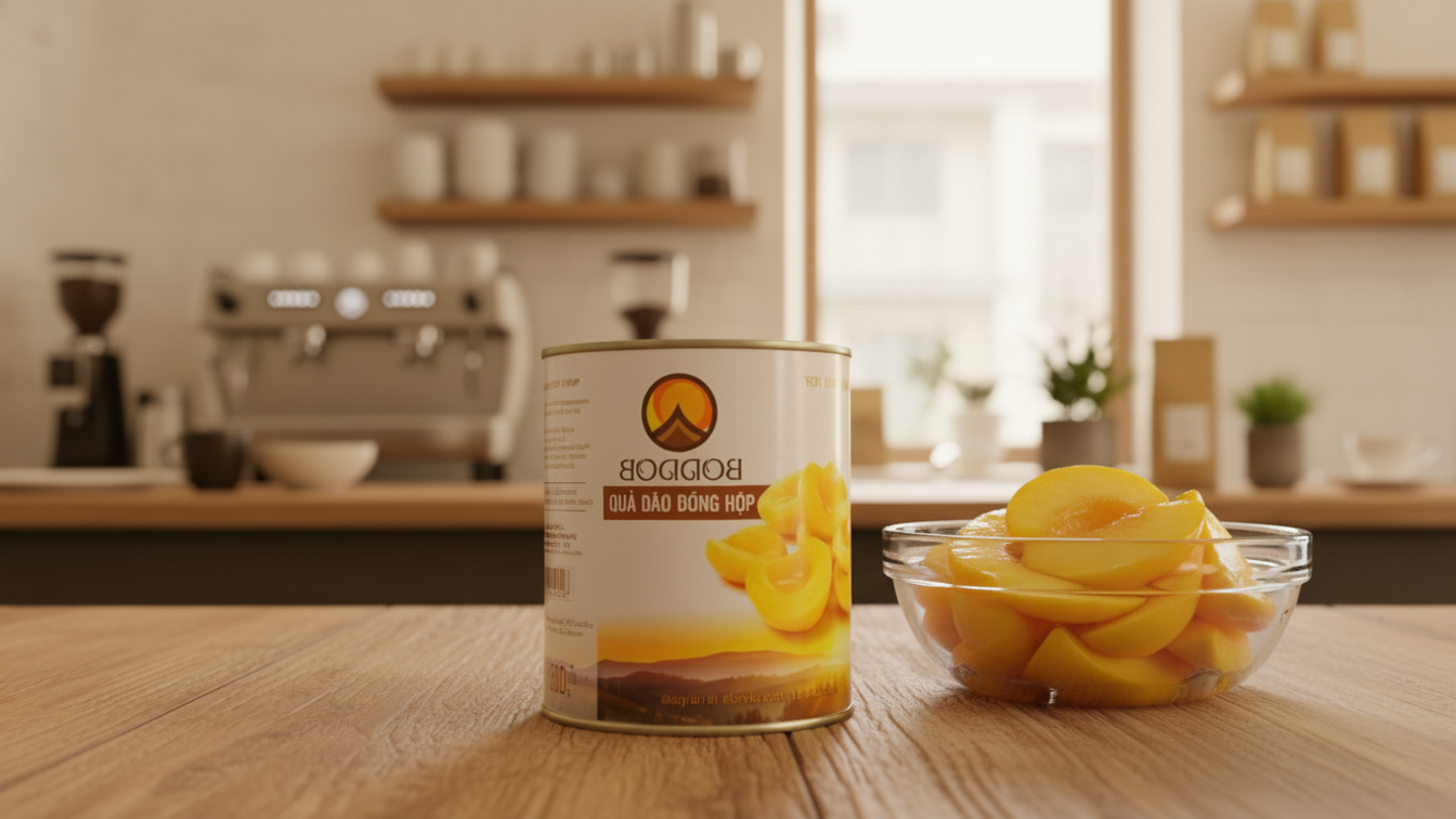 Đào Ngâm Nước Đường YotDoi 820gr – Thùng 12 Lon - Ảnh 3