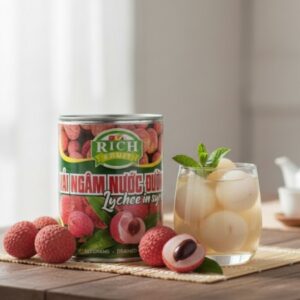 Vải ngâm nước đường rishs