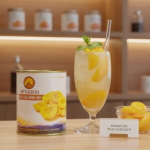 Rất phù hợp cho trà đào cam sả, trà trái cây trong, soda.