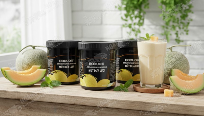 Sốt Boduo Dưa Lưới 1.36KG hũ đen