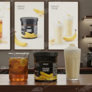 Sốt Boduo Chuối 1.36 KG Hủ Đen