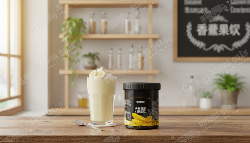 Sốt Boduo Chuối 1.36 KG Hủ Đen