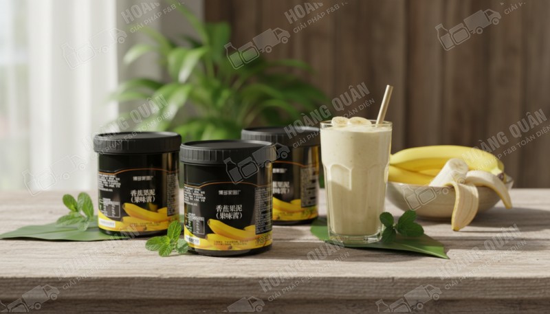 Sốt Boduo Chuối 1.36 KG Hủ Đen