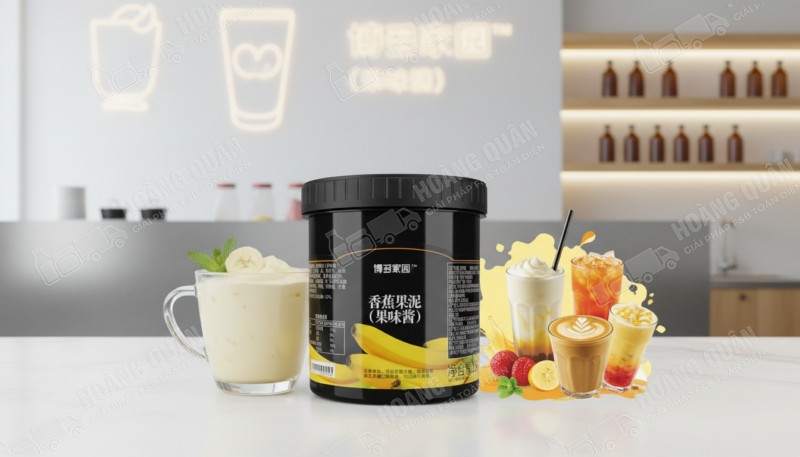 Sốt Boduo Chuối 1.36 KG Hủ Đen