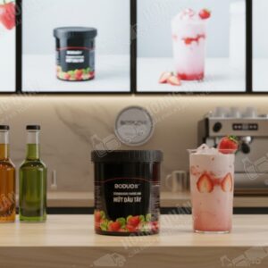 Sốt boduo Dâu 1.36 kg hũ đen