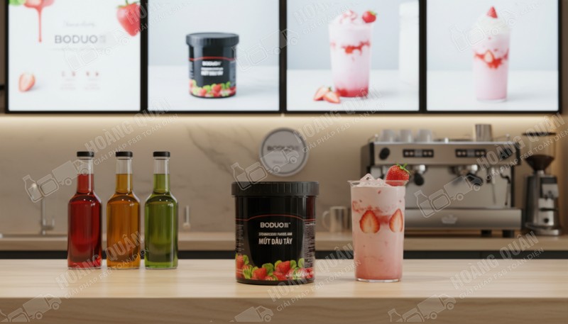 Sốt boduo Dâu 1.36 kg hũ đen