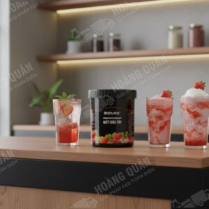 Sốt boduo Dâu 1.36 kg hũ đen