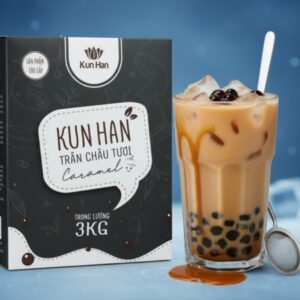 Trân châu Kunhan MH caramel giúp quán tiết kiệm chi phí, dễ quản lý nguyên liệu và đảm bảo chất lượng đồng đều cho từng ly đồ uống.