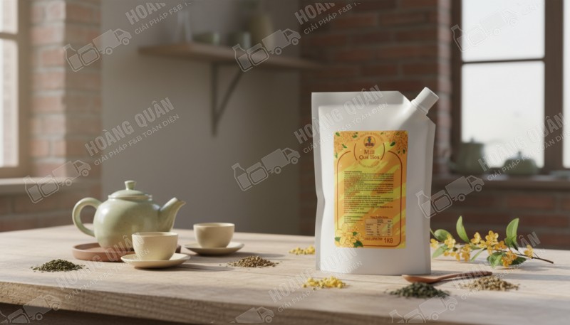 Tea and herbal product on table