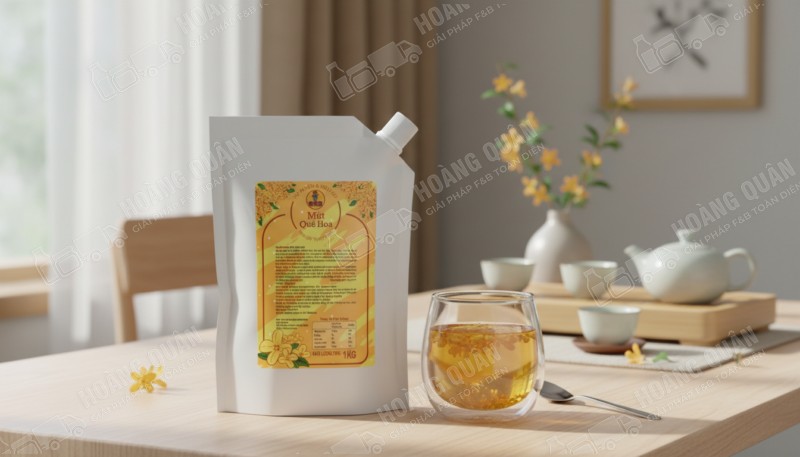 Tea and herbal product on table