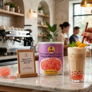 Gấu Lemao Thạch Nổ Củ Năng Hồng