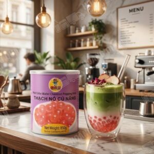 Gấu Lemao Thạch Nổ Củ Năng Hồng