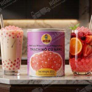 Gấu Lemao Thạch Nổ Củ Năng Hồng