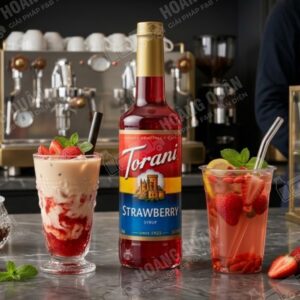 Syrup Torani French Strawberry (Vị Dâu) 750ml (12)