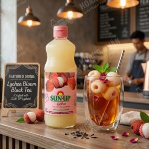 SUN UP Syrup Vải 850ml Giúp quán dễ dàng tạo nhiều món signature độc đáo.