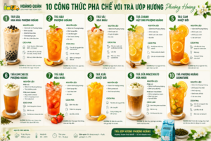công thức pha chế từ Trà Ướp Hương Phượng Hoàng