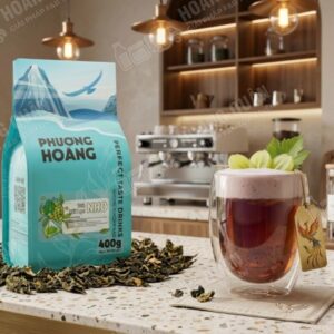 Tea packaging with iced drink display