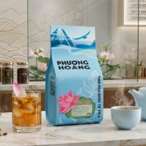 Tea packaging with lotus and herbs