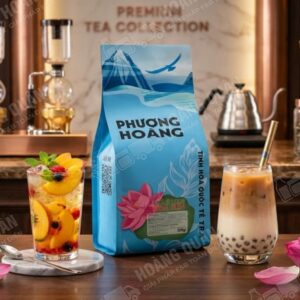 Tea packaging with beverage setup