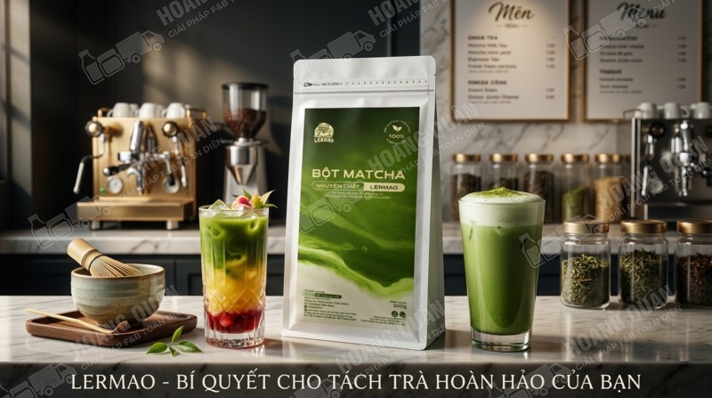 Bột matcha nguyên chất gấu lermao 500g