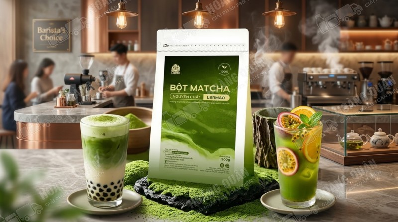 Bột matcha nguyên chất Gấu Lermao