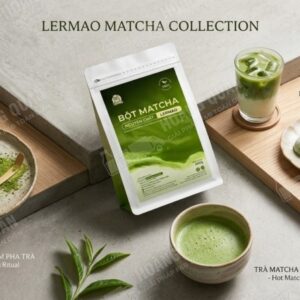 Bột matcha nguyên chất Gấu Lermao