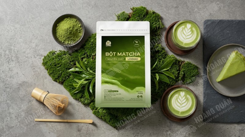 Bột matcha nguyên chất Gấu Lermao