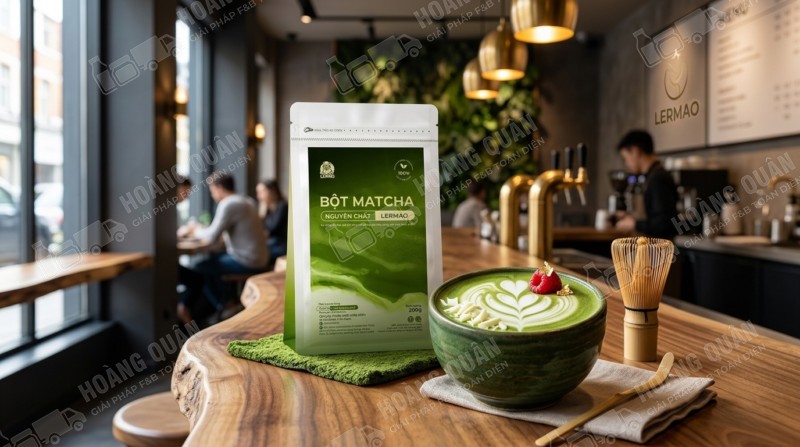 Bột matcha nguyên chất Gấu Lermao