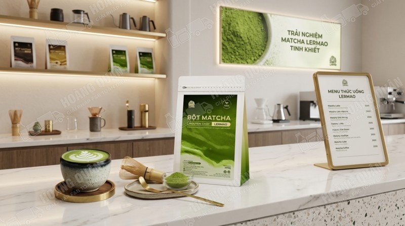 Bột matcha nguyên chất Gấu Lermao