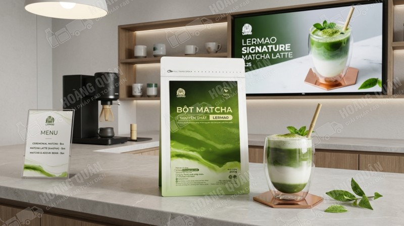 Bột matcha nguyên chất Gấu Lermao