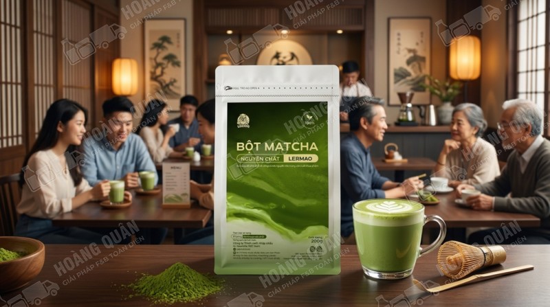 Bột matcha nguyên chất Gấu Lermao