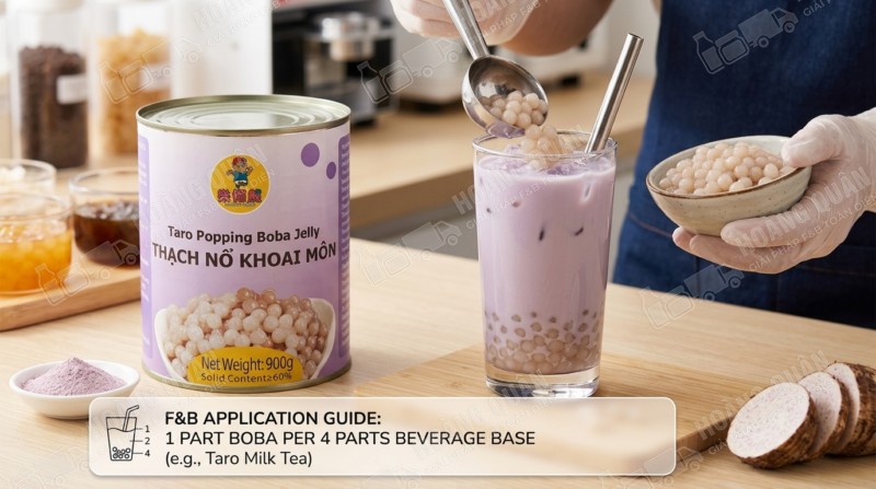 Thạch nổ khoai môn gấu lermao