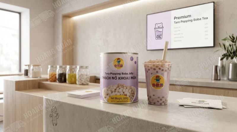 Thạch nổ khoai môn gấu lermao