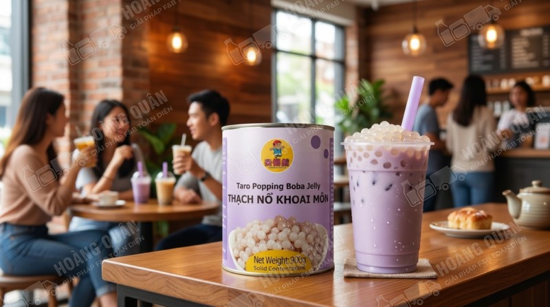 Thạch nổ khoai môn gấu lermao