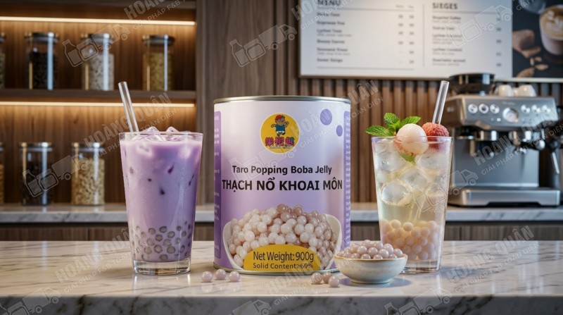 Thạch nổ khoai môn gấu lermao