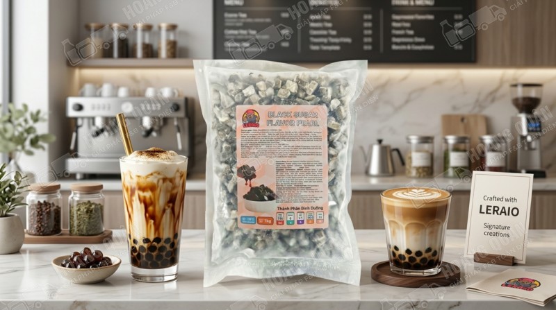 Trân châu bánh bò Gấu Lermao