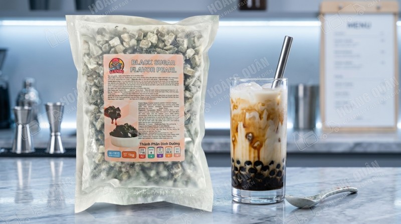 Trân châu bánh bò Gấu Lermao