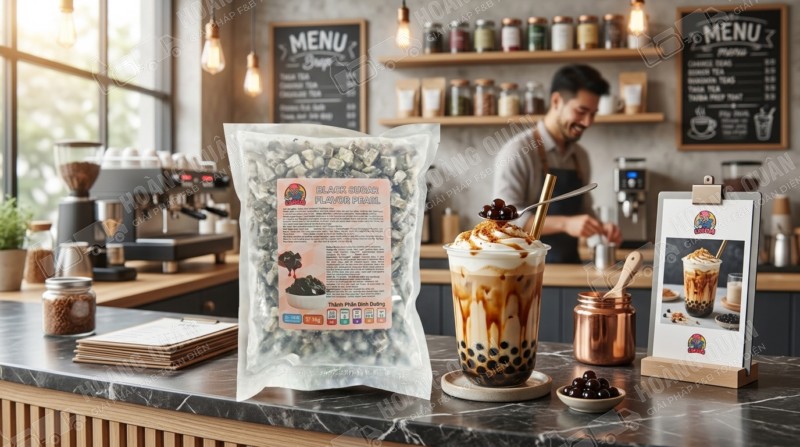 Trân châu bánh bò Gấu Lermao