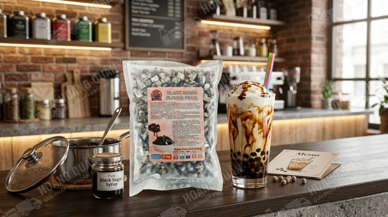 Trân châu bánh bò Gấu Lermao