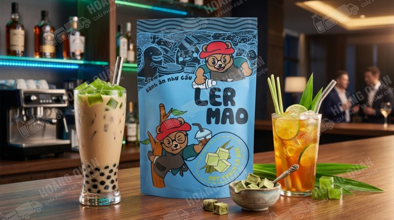 Bột Thạch Lá Dứa Gấu Lermao