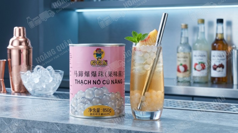 Thạch Nổ Củ Năng Thủy Tinh Gấu Lermao