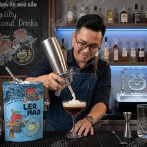 Gấu Lermao Bột Foam Vị Dừa