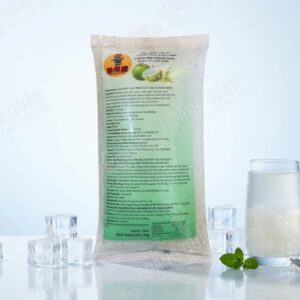 Bubble tea ingredients and menu displayed