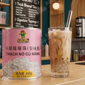 Thạch Nổ Củ Năng Thủy Tinh Gấu Lermao