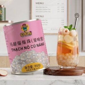 Thạch Nổ Củ Năng Thủy Tinh Gấu Lermao