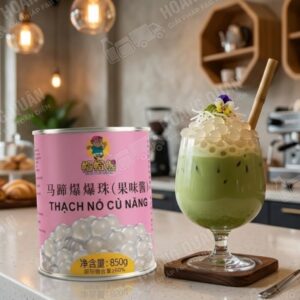 Thạch Nổ Củ Năng Thủy Tinh Gấu Lermao