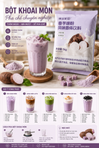 Công thức pha chế Bột Khoai Môn